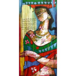 A. S. Rind, 12 x 24 Inch, Acrylic on Canvas, Figurative Painting, AC-ASR-472